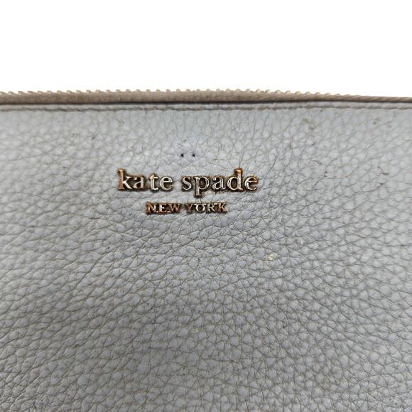 Kate Spade New York Zip-Around Leather Wallet – Light Blue Preowned with Flaws - Picture 2 of 8